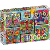 Enjoy Schmetterlinge Puzzle - 1000 Teile buntes Puzzlevergnügen