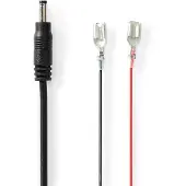 Nedis Stromkabel - DC Buchse - F1 - Gerade - Gerade - Kupfer - 2.00 m - Rund - PVC - Schwarz - Kartonverpackung