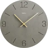 Hama Wanduhr Kreta grau 30cm eingravierte Ziffern 185881