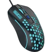 Sparco SPMOUSE, rechts, USB Typ-A, 3600 DPI, Schwarz, Türkis