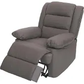 Mendler Fernsehsessel MCW-G15, Relaxsessel Liege Sessel, Leder + Kunstleder 101x87x100cm taupe