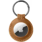 FIXED | Case for AirTag | Genuine cowhide | Brown