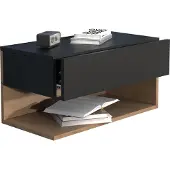 Hioshop Holz Wandschublade Nachtschrank Wandboard Schublade Konsole Nachttisch Usal XL 60 cm