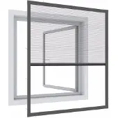 Windhager Insektenschutz EXPERT Plisseefenster ohne Bohren anthrazit 130x150 cm