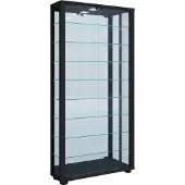 Hioshop Sammel Stand Vitrine Holz Glas Lumo Maxi Spiegel