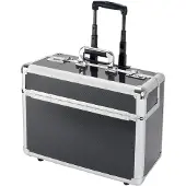 Alumaxx Alu-Pilotenkoffer, mit Tragegriff, mit Laptopfach, Aluminium, silber