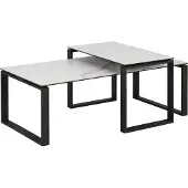 Ebuy24 Design Scandinavia Katrine Couchtisch (2er-SET), 115 cm, weiß