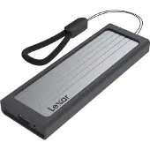 Lexar E6, SSD-Gehäuse, M.2, PCI Express, 10 Gbit/s, USB Anschluss, Silber