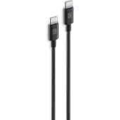 Cellularline 150 cm Geflochtenes Kabel - USB-C zu USB-C, 1,5 m, USB C, USB C, USB 2.0, Schwarz