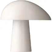 Fritz Hansen Night Owl Tischleuchte Matt Smokey White - , Night Owl, Weiß, für Wohnzimmer, Metall, Design