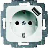 Busch-Jaeger SCHUKO-Steckdose 20 EUCBUSB-214, USB-A, Reflex SI, mit erhöhtem Berührungsschutz, 1 Stk.