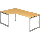Hjh OFFICE PRO REGO 82 S - 200 x 120 Buche/Silber höhenverstellbar