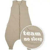 Meyco Slub mit Team no sleep Applikation baby winter schlafoverall jumper