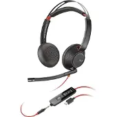 Poly Blackwire C5220 USB-C-Headset + Inline-Kabel, Kabelgebunden, Büro/Callcenter, 164,2 g, Kopfhörer, Schwarz
