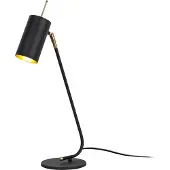 Opviq , Moderne Tischlampe (E27, max. 40 W), Schwarz und Gold, 8 x 26 cm, Höhe 55 cm, IP20, 200 cm Kabel | Robustes Eisen, Elegantes Design für jeden Raum.