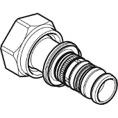 Geberit bergang Mepla d 50mmxG 1 3/4, m ÜM, Rotguss