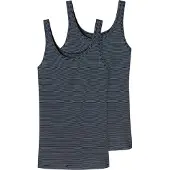 Schiesser Tanktop Damen 162896 Modal Essentials Night Blue (2er Set)-M