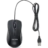 Dicota D32011, Beidhändig, USB Typ-A, 1200 DPI, Schwarz
