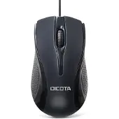 Dicota D32011, Beidhändig, USB Typ-A, 1200 DPI, Schwarz