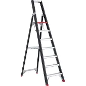 Altrex Stufenstehleiter Professional Topline, einseitig, Aluminium, 7 Stufen, schwarz