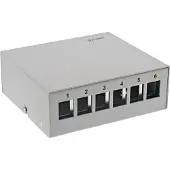 InLine Patchfeld-Dose Aufputz für 6x Keystone RJ45