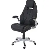 MCW Bürostuhl MCW-A65, Schreibtischstuhl Chefsessel Drehstuhl, Kunstleder MVG- schwarz