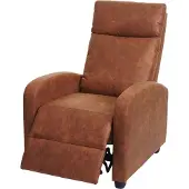 Mendler Fernsehsessel MCW-F76, Relaxsessel Sessel Liegesessel, Liegefunktion verstellbar Stoff/Textil vintage WildKunstleder