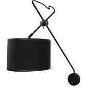 Licht-Erlebnisse Wandlampe Modern "Viper" Metall Stoff Schwarz Gold E14 Wandleuchte Wohnzimmer Schlafzimmer Flur
