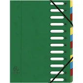 Exacompta 55123E, Konventioneller Dateiordner, A4, Karton, Grün, 425 g/m², 240 mm