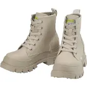 Buffalo Damenschuhe Stiefeletten Schnürer Stiefel Beige Freizeit, Schuhgröße:40 EU