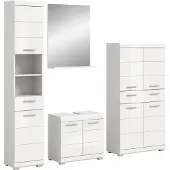 Ebuy24 .home Badkombination Scout weiß Nachbildung B/H/T: 186x191x34cm