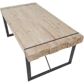 Mendler Esszimmertisch MCW-A15, Esstisch Tisch, Tanne Holz rustikal massiv MVG- naturfarben 80x200x90cm