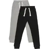 Minymo Jogginghosen - 2er-Pack - Schwarz/Grau Meliert - - 6 Jahre (116) - Jogginghosen