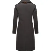 NAVAHOO Wintermantel "Wooly" edler Damen Trenchcoat in Wollmantel-Optik