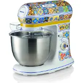 Ariete 1588/0P, Standmixer, Blau, Gelb, Kneten, Mixen, 5,5 l, Drehregler, Edelstahl