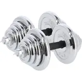 HMS STC50 Hantelstangen im Chromkoffer 2x25KG