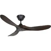 CasaFan Deckenventilator GENUINO schwarz/nussbaum Ø 122 cm leise Genuino, Holz dunkel, für Wohn- / Esszimmer, Holz, Modern