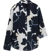 Tom Tailor Printed Collar Langarmbluse