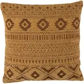J-Line Kissen Ethnic Cotton Square Ocker