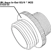 JBL Aquaristik und Terraristik JBL Ersatzteil Metall Adapter G3/4 M28/M22 für Aqua In-Out