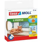 TESA 9 mm Gummischlitz E-Profil weiss 25 m (0546402)