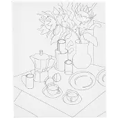 Creativ Company CC Painter Leinwand mit Druck Frühstückstisch 24x30 cm