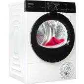 Grundig GT55824F12, Freistehend, Frontlader, Wärmepumpe, Schwarz, Weiß, Tasten, Drehregler, Schwarz