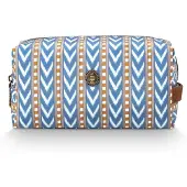 Pip studio Kulturbeutel Coco Cosmetic Bag Medium Samba Stripe Blue