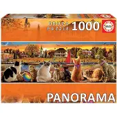 Sonstige Verlage 18001 Puzzle 1000 Katzen Am Kai