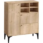 Kalune Design | Wandschrank Ewa Naturel MDF 100x125x35 cm | NADUVI