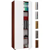 Hioshop Holz Mehrzweckschrank Vandol mit Drehtüren