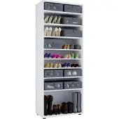 VCM Holz Grosser Schuhschrank Vandol mit Drehtüren