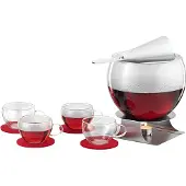 Bohemia Bowle-Set, (Set, 11 tlg.), (Feuerzangenbowle), inkl. vier Bowletassen mit Filzuntersetzer
