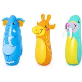 Bestway Bop Bags Spiel-Schlagsack Zootiere 89 cm, sortiert